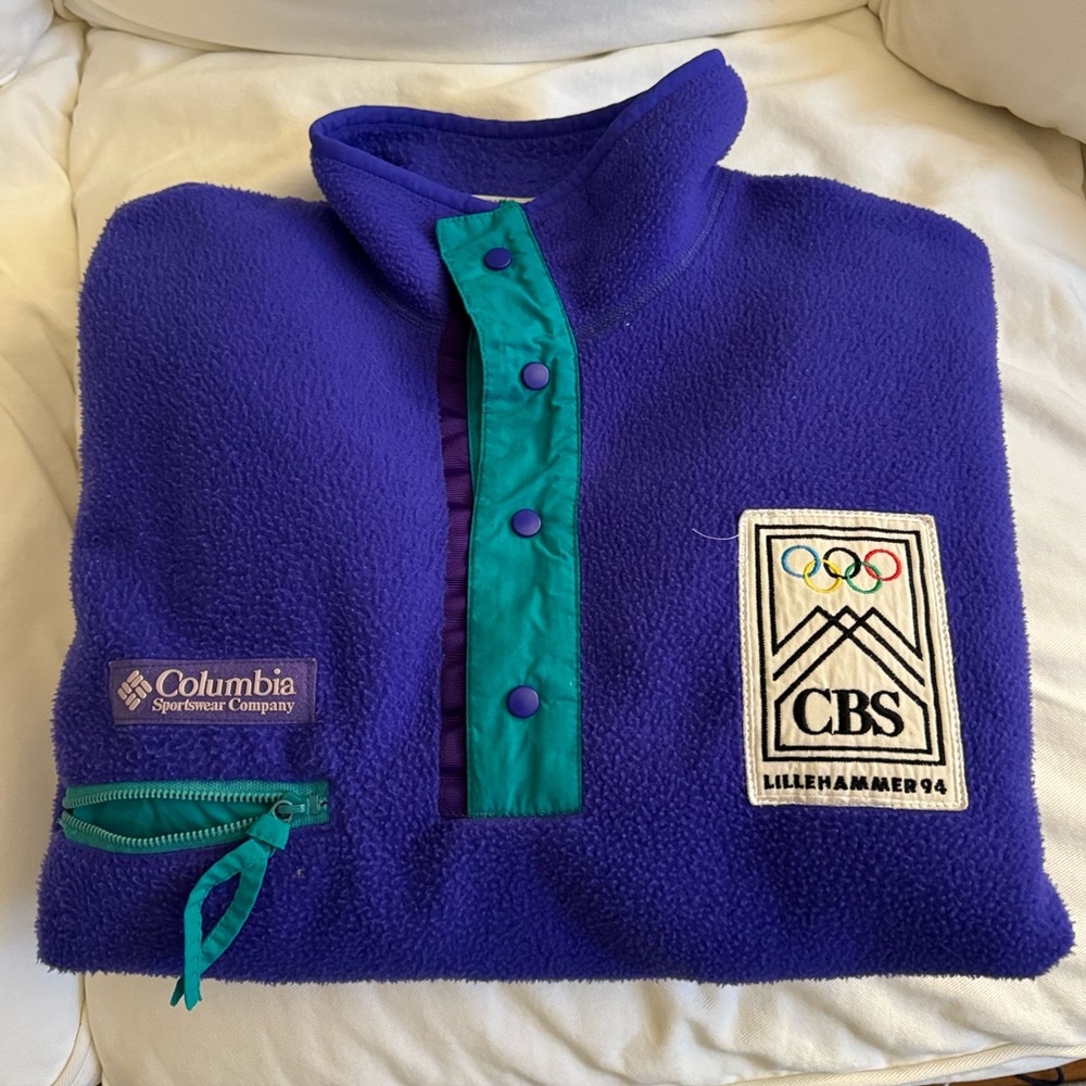 Vintage Columbia Olympics quarter zip (button) sweatshirt